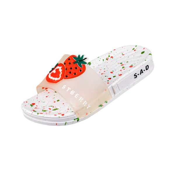 دمپایی دخترانه طرح میوه کد235 طرح توت فرنگی